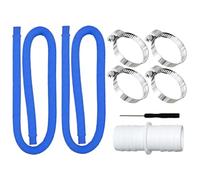 Ground Pool Hoses, Flexible Vacuum Hose, Spa Connector Tube, 39.37x1.26x1.26 Inches, Length with 4 Clamps Included, Easy Fit Design for Ground Pools Manual Cleaning Waterfall Use