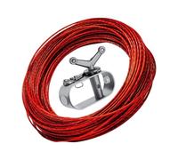 Ground Pool Winter Cover Cable Winch Set, Coated Steel Tightening Line Serving Round Oval Rectangular Frame Use Winter Cover Cable Replacement Hand Crank Winch Set Coated Steel Ground Pool Perimeter