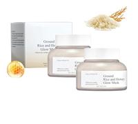 Ground Rice And Honey Glow Mask, Rice & Honey Wash-Off Mask Wash-Off Mask, Ground Rice And Honey Glow Mask Pore Sebum Care, Ground Rice And Honey Exfoliating Mask,Smooth Skin, Moisturizing (2Bottle)