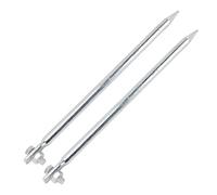 Ground Rod, 2 Pcs 12x300mm Portable Ground Rod Copper Plated Iron Threaded Connection Grounding Pin for Electric Fences Antennas Satellite Dishes