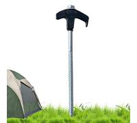 Ground Screw Anchors, Screw On Tent Pegs, 20cm Carbon Steel Ground Pegs Secure Tent Setup | Accessories of, Threaded Pegs, Camping Ground Pegs