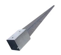 Ground Socket, 90x90mm, Hot-Dip Galvanised Steel, Drive-In Fence Post Spike Anchor, No Concrete Needed