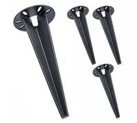 Ground spike for garden lights, ground anchor sleeve, bollard mount, 4pc set