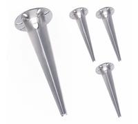 Ground spike for garden lights, ground anchor sleeve, bollard mount, 4pc set
