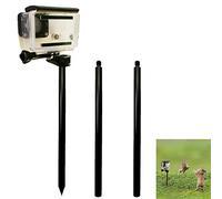 Ground Spike Stick Mount for Trail Camera Stake Mount | Adjustable Tilt 1/4-20 Ball Head | Fits Scouting Hunt Cameras and Gopro Action Cam Cameras