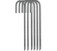 Ground Spikes, Garden Pegs, Rebar, Galvanized Steel L Hooks, Heavy Duty Ground Anchors for Camping Trampoline Fence[HhhhS] Edition 0910