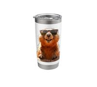 Ground Squirrel with Sunglasses Rodent Squirrels Stainless Steel Insulated Tumbler