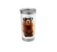 Ground Squirrel with Sunglasses Rodent Squirrels Stainless Steel Insulated Tumbler