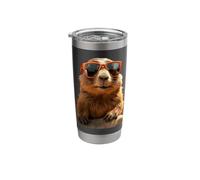 Ground Squirrel with Sunglasses Rodent Squirrels Stainless Steel Insulated Tumbler