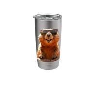 Ground Squirrel with Sunglasses Rodent Squirrels Stainless Steel Insulated Tumbler