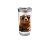 Ground Squirrel with Sunglasses Rodent Squirrels Stainless Steel Insulated Tumbler