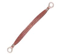 Ground Strap - 11 Inch Engine Wire | Copper Bŕaided Cable - High Tensile Strength Heavy Duty Flexible Battery Connector Earth Strip, ideal for connecting automotive vehicle electrical circuits