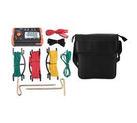 Ground Tester Digital Ground Earth Meter with LCD Backlight Multi Gear Selection for Electrical Equipment Insulation Testing Building Grounding System Industrial Production Line