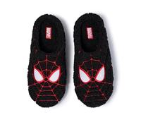 Ground Up Spider-Man Mens Scuff Slippers, Black, 9-10