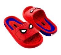 Ground Up Spider-Man Webbed Mask Men's Slide Sandals (UK Footwear Size System, Adult, Men, Numeric Range, Medium, 12, 13)