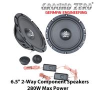 Ground Zero GZIC 650FX - 6.5" 2-Way Component Door Speakers 280W Max Power BNIB