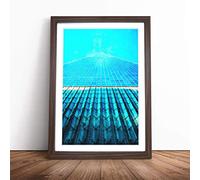 Ground Zero in New York City Framed Wall Art Print A4 Walnut | Ready to Hang, Satin Fine Art Paper, Fade-Resistant Inks, Acrylic Glazing, Securely Packaged, Made in the UK