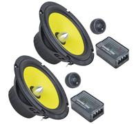 Ground Zero Titanium GZTC 165.2X 6.5 Inch 2 Way Car Component Speakers 100w RMS
