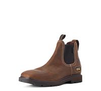 Groundbreaker Chelsea Wide Square Toe Waterproof Work Boot, Dark Brown, 10.5 UK