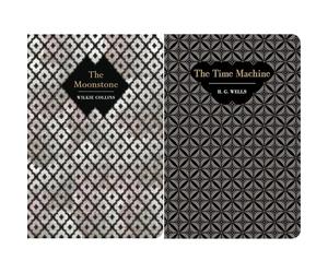 Groundbreaking Classics: The Moonstone by W. Collins & The Time Machine by H.G. Wells (Hardcover, 2 Books) - Exquisite Chiltern Editions