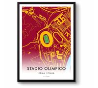 GroundDesigns A.S. ROMA Stadio Olimpico Rome Italy Stadium Map
