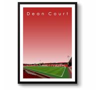 GroundDesigns AFC BOURNEMOUTH Football Gift DEAN COURT VITALITY STADIUM Art Unframed A3 Print AFCB
