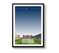 GroundDesigns AFC WIMBLEDON Plough Lane Cherry Red Records Stadium Wall Art