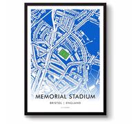 GroundDesigns BRISTOL ROVERS Football Gift MEMORIAL STADIUM Art Map Unframed A3 Print GAS