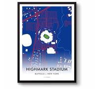 GroundDesigns BUFFALO BILLS Highmark Stadium Map NFL