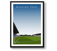 GroundDesigns CARLISLE UNITED FC Football Gift BRUNTON PARK Stadium Art Unframed A3 Print CUFC