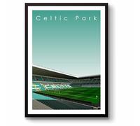 GroundDesigns CELTIC FC Football Gift CELTIC PARK PARKHEAD Stadium Art Unframed A3 Print