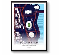 GroundDesigns CHICAGO BEARS Soldier Field NFL Stadium Map