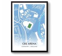 GroundDesigns COVENTRY CITY Football Gift CBS ARENA Stadium Art Map Unframed A3 Print PUSB