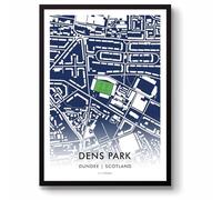GroundDesigns DUNDEE FC Football Gift DENS PARK Stadium Art Map Unframed A3 Print DFC