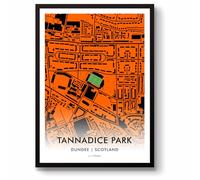 GroundDesigns DUNDEE UNITED Football Gift TANNADICE PARK Stadium Art Map Unframed A3 Print DUFC