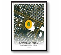 GroundDesigns GREEN BAY PACKERS Lambeau Field NFL Stadium Map