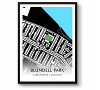 GroundDesigns GRIMSBY TOWN FC Football Gift BLUNDELL PARK Stadium Art Map Unframed A3 Print GTFC