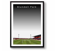 GroundDesigns GRIMSBY TOWN Football Gift BLUNDELL PARK Stadium Art Unframed A3 Print GTFC
