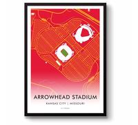 GroundDesigns KANSAS CITY CHIEFS NFL Arrowhead Stadium Map