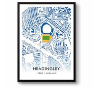 GroundDesigns LEEDS RHINOS Rugby League Gift HEADINGLEY Stadium Art A3 Print LRRLFC