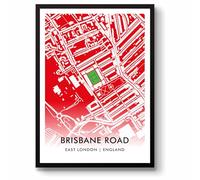 GroundDesigns LEYTON ORIENT Football Gift BRISBANE ROAD BetWright Stadium Art Map Unframed A3 Print LOFC