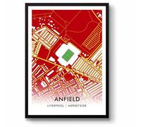 GroundDesigns LIVERPOOL Football Gift ANFIELD Stadium Art Map Unframed A3 Print LFC