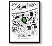 GroundDesigns MILTON KEYNES DONS FC Football Gift STADIUM MK Art Unframed A3 Print MKDFC
