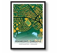 GroundDesigns NORTHAMPTON SAINTS Rugby Union Gift FRANKLIN'S GARDENS Stadium Art Unframed A3 Print NRFC
