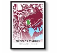 GroundDesigns NORTHAMPTON TOWN Sixfields Stadium Map