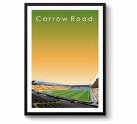 GroundDesigns NORWICH CITY FC Carrow Road Stadium Wall Art | Football Gift | Unframed A3 Print