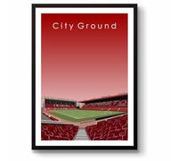 GroundDesigns NOTTINGHAM FOREST Football Gift CITY GROUND Stadium Art Unframed A3 Print NFFC
