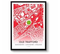 GroundDesigns OLD TRAFFORD CRICKET GROUND Manchester Lancashire Test Match Gift Stadium Art Unframed A3 Print