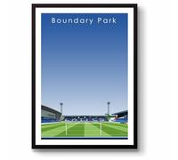 GroundDesigns OLDHAM ATHLETIC FC Football Gift BOUNDARY PARK Stadium Art Unframed A3 Print OAFC