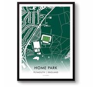 GroundDesigns PLYMOUTH ARGYLE Football Gift HOME PARK Stadium Art Map Unframed A3 Print PAFC